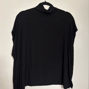 RACHEL Rachel Roy Black Ribbed Top